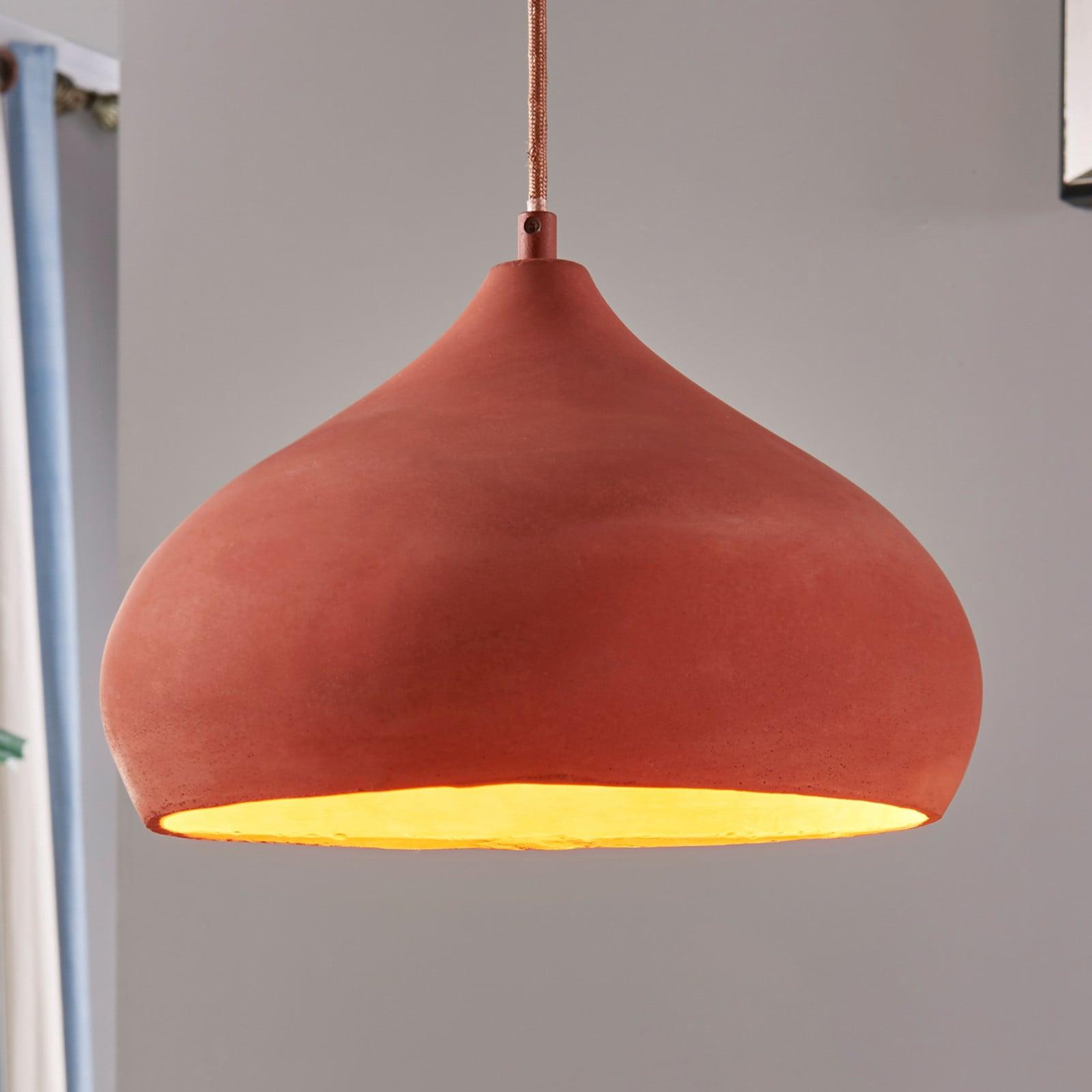 Lindby Fiona Pendel Terracotta Lindby - Stue - Mediterran - Betong - Med en lyskilde