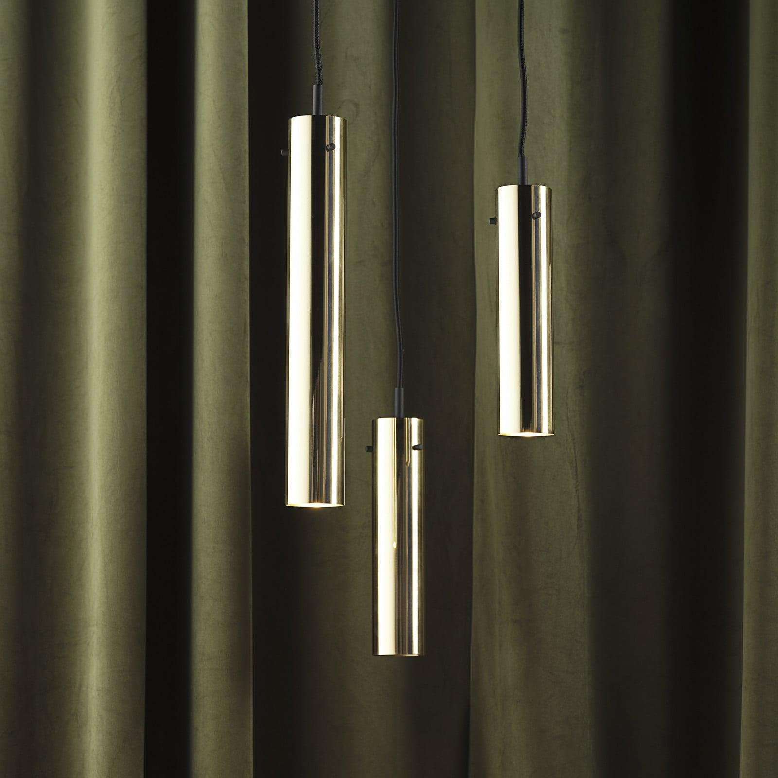 FRANDSEN FM 2014 pendellampe Ø5,5xH36 Solid Glossy Brass FM2014 FRANDSEN - Stue - Design - Messing - Med en lyskilde