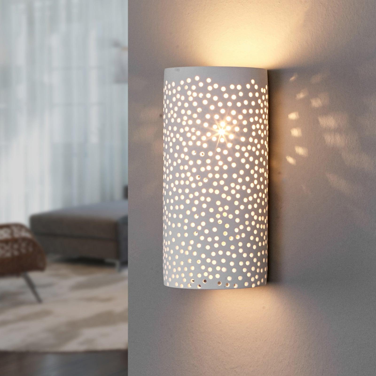 Lindby Jiru Vegglampe White Lindby - Entré - Moderne - Gips / Leire - Kantet