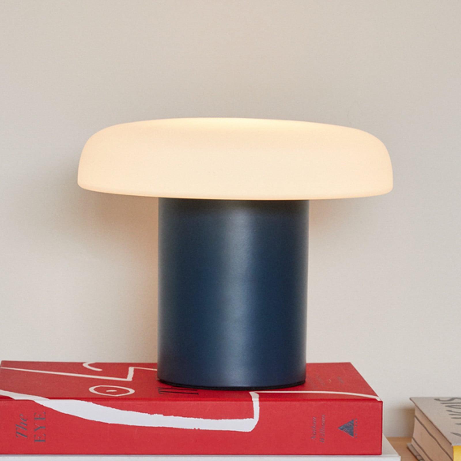 Hübsch Ateliers Bordlampe Mørk Blå/Hvit Hübsch - Stue - Metall - Med en lyskilde