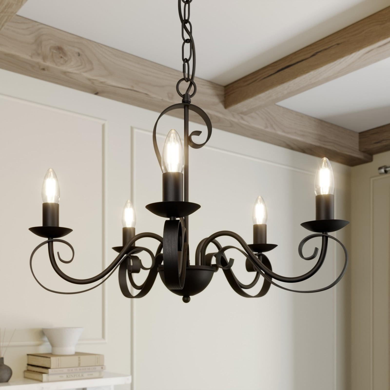 Lindby Shervan Lysekrone Antique Brown Lindby - Stue - Antikk - Metall - Med flere lyskilder