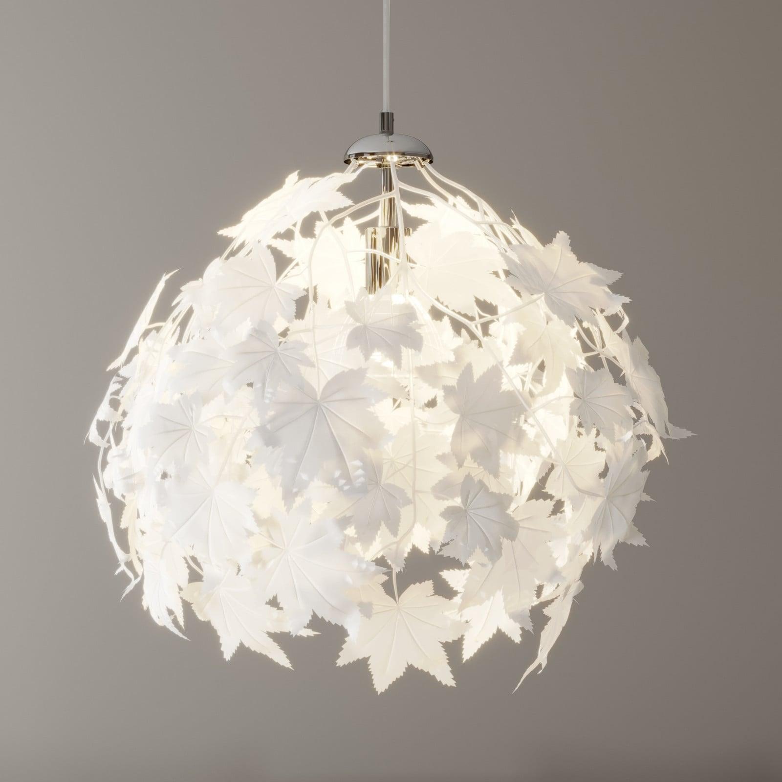 Lindby Maple Pendel Ø38 White/Chrome Lindby - Stue - Ungdommelig - Plast - Med en lyskilde