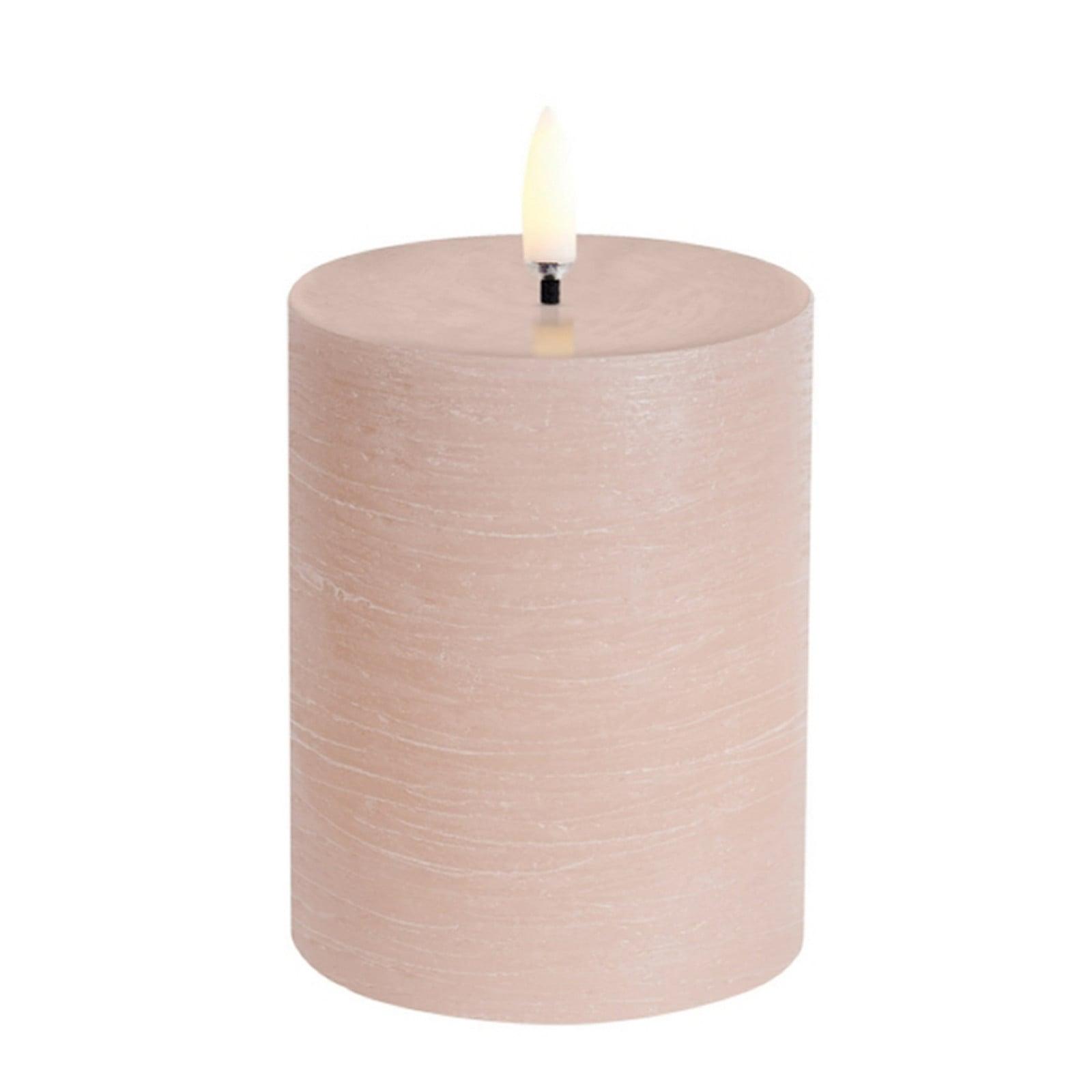 Uyuni Lighting PILLAR LED-stearinlys, beige, høyde 10 cm, voks Uyuni Lighting - Stue - Annet - Med en lyskilde