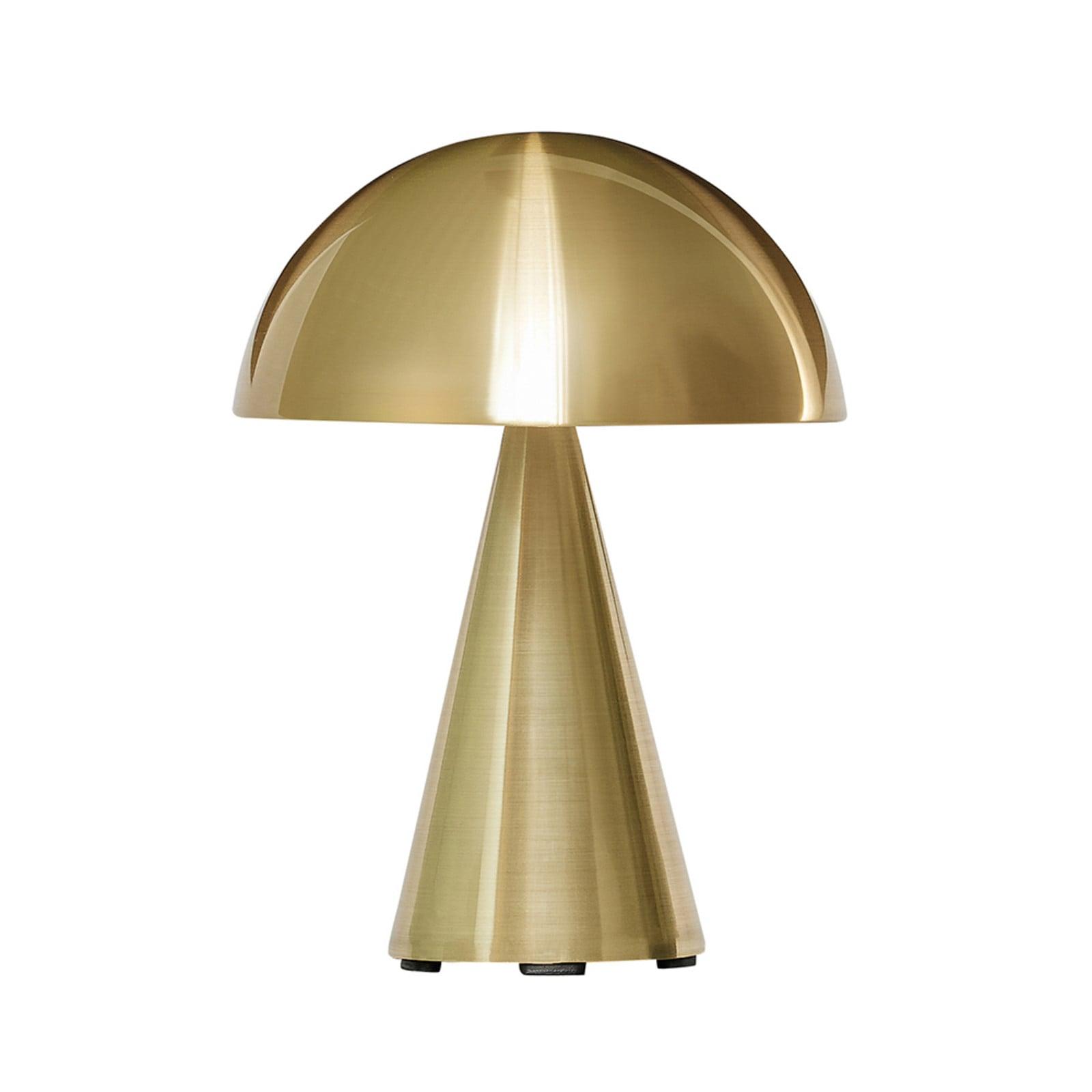 Hübsch Mush LED-batteridrevet bordlampe, messing, IP44, dimbar Hübsch - Stue - Design - Metall - Med en lyskilde