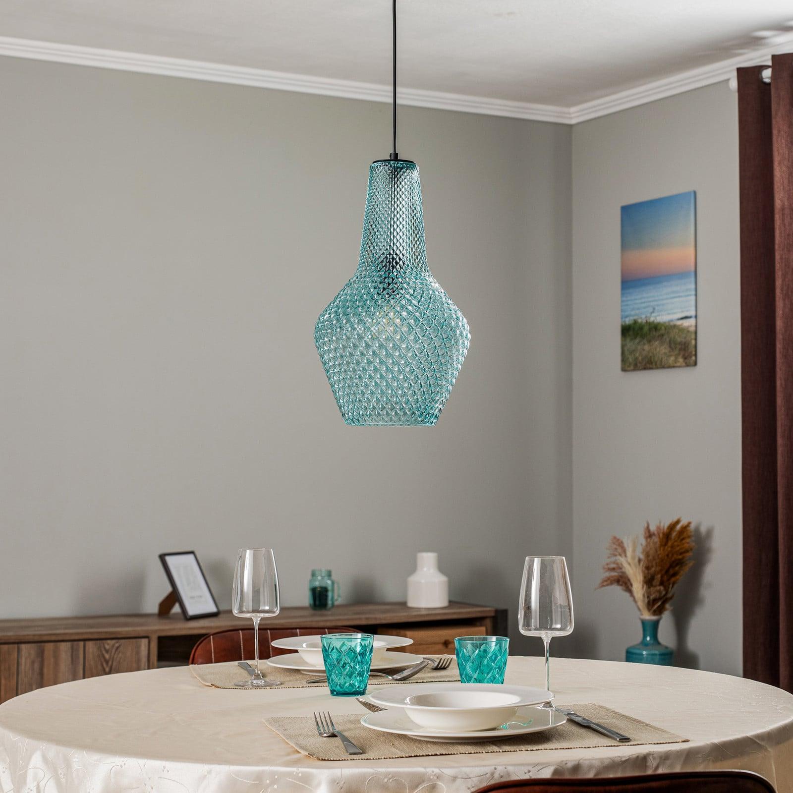 Lindby Drakar Pendel Ø25 Lyse Blå Lindby - Stue - Vintage - Glass - Med en lyskilde