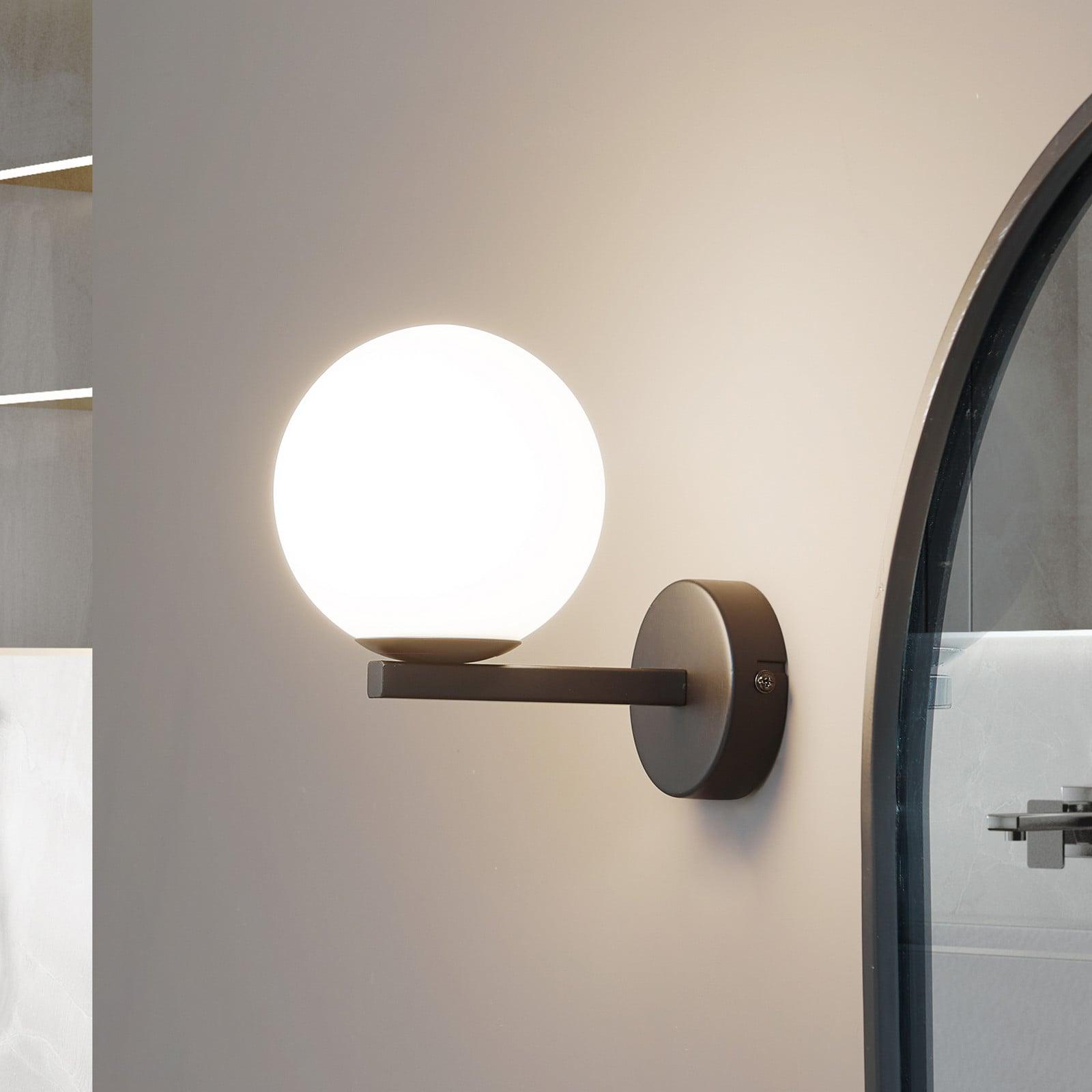 Lucande Bidolo Vegglampe IP44 Svart Lucande - Bad - Glass - Kule