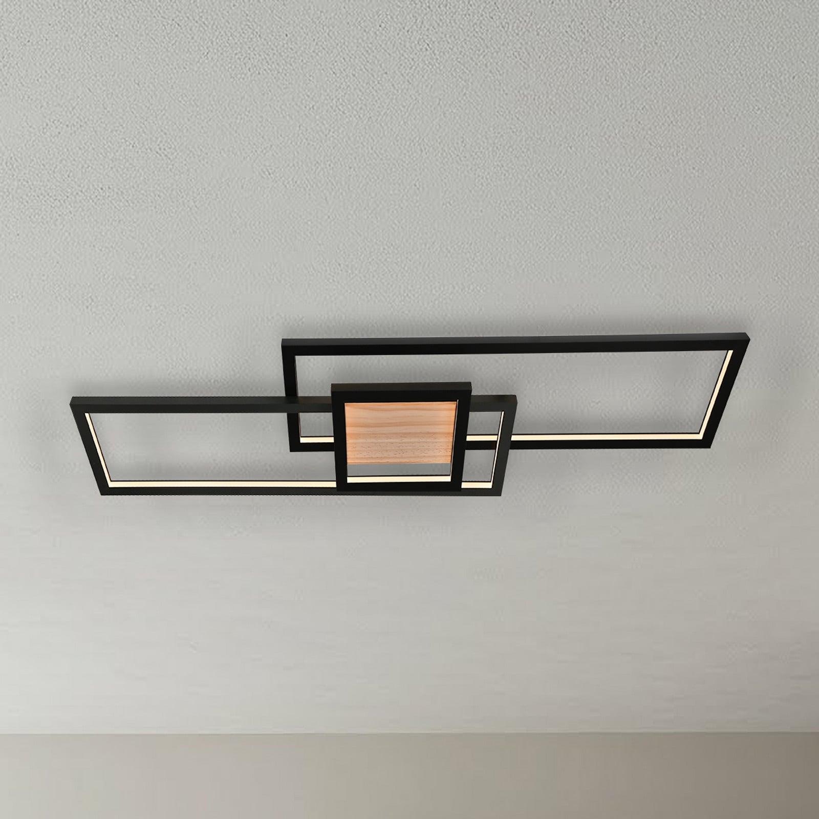 Lindby Emiljan LED Taklampe Svart Lindby - Stue - Moderne - Metall - Kantet
