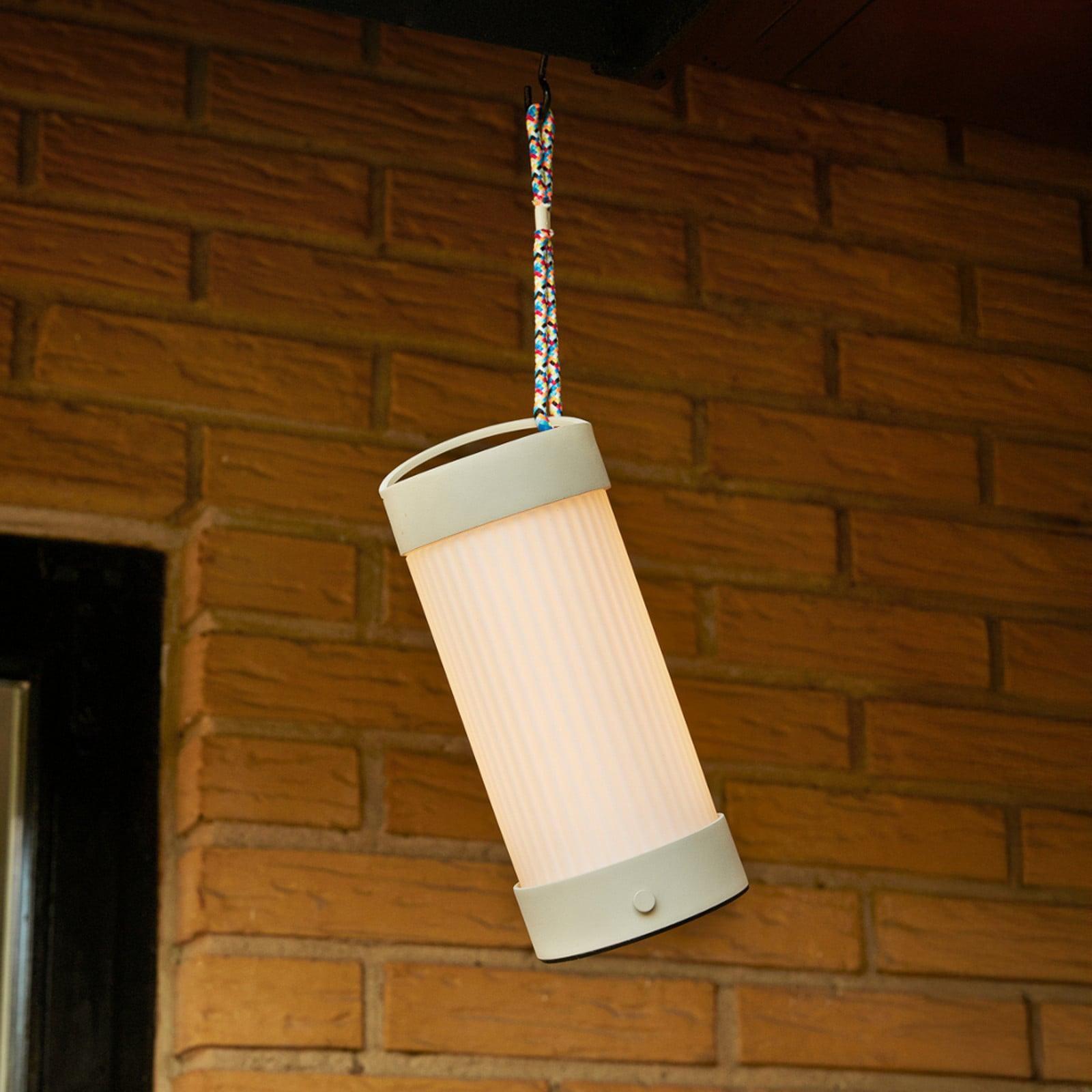 Hübsch Camp Portable Bordlampe Sand Hübsch - Terrasse - Glass - Med en lyskilde