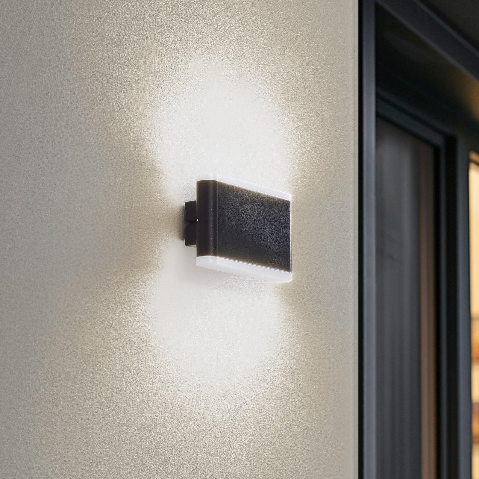 Lindby Elvi LED Smart Utendørs Vegglampe Svart Lindby - Balkong - Moderne - Aluminium - Kantet