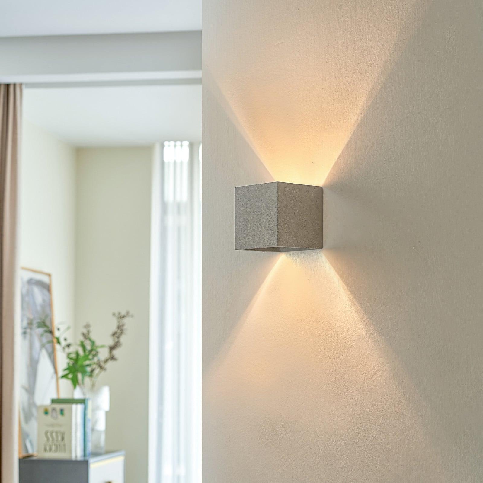 Lindby Jayden Vegglampe Grey Lindby - Entré - Moderne - Gips / Leire - Kantet