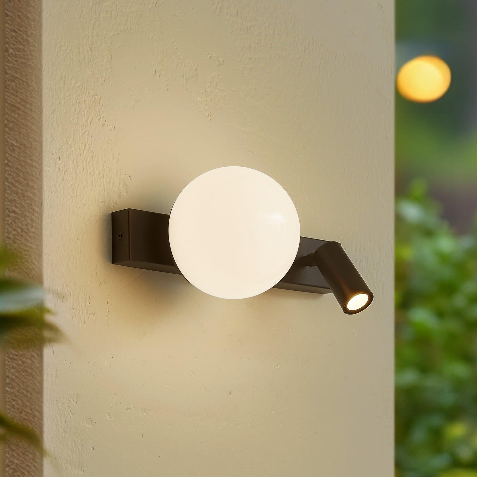 Lindby Larcie utendørs LED-vegglampe 35 cm, 2 lyskilder, aluminium, sensor Lindby - Balkong - Moderne - Med flere lyskilder