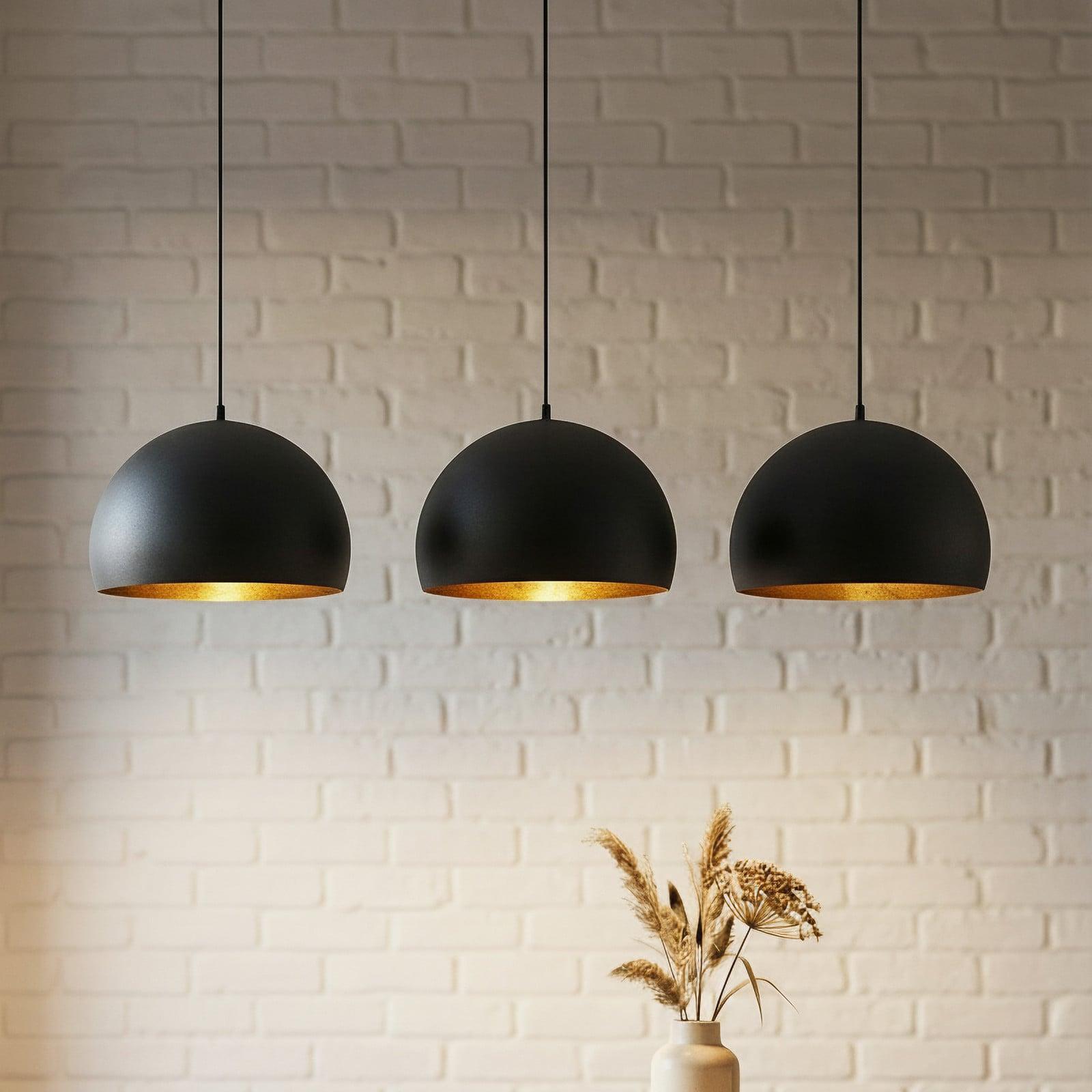 Lindby Tarjei Pendel L120 Black/Gold Lindby - Stue - Moderne - Metall - Med flere lyskilder