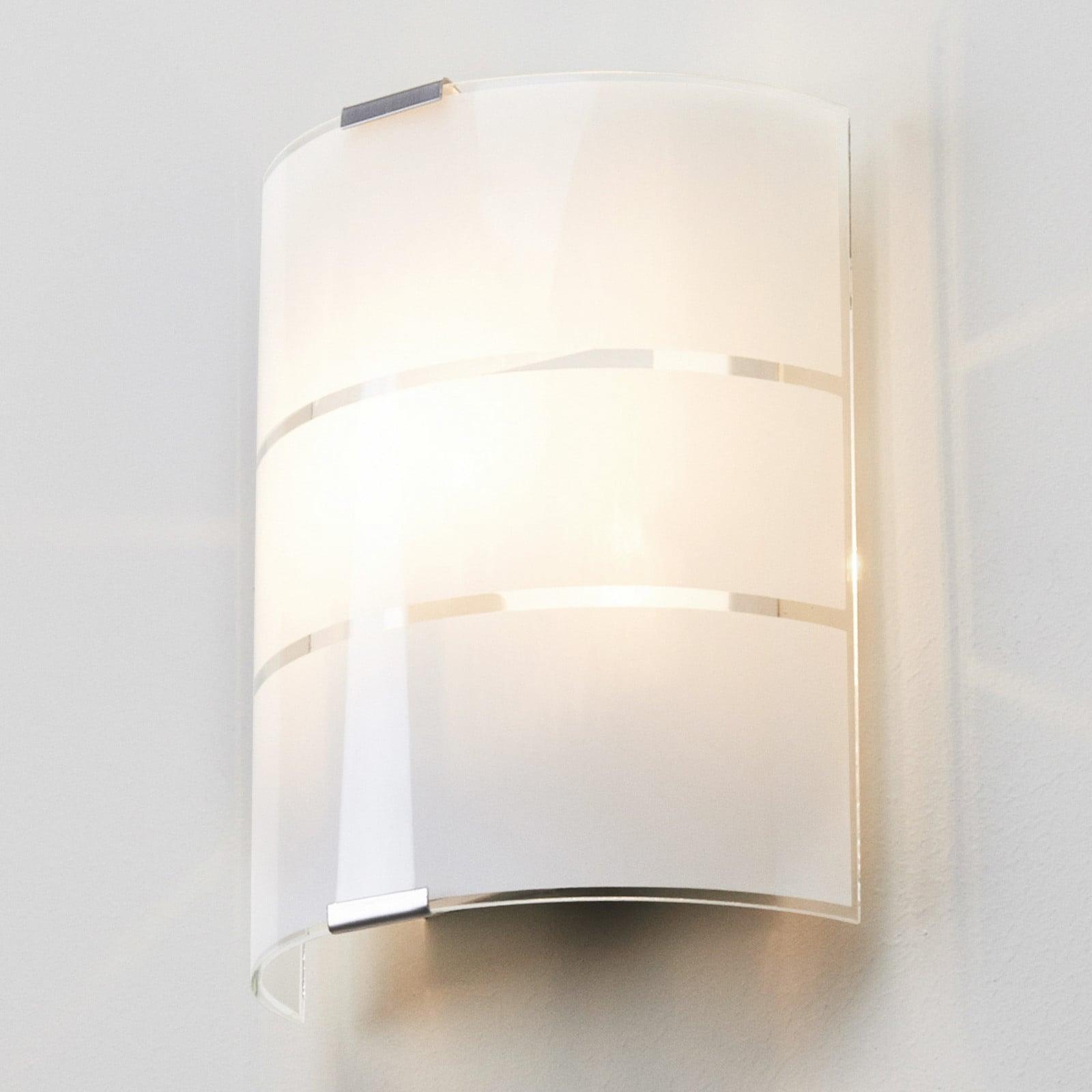 Lindby Vincenzo Vegglampe White/Clear Lindby - Stue - Moderne - Glass - Kantet