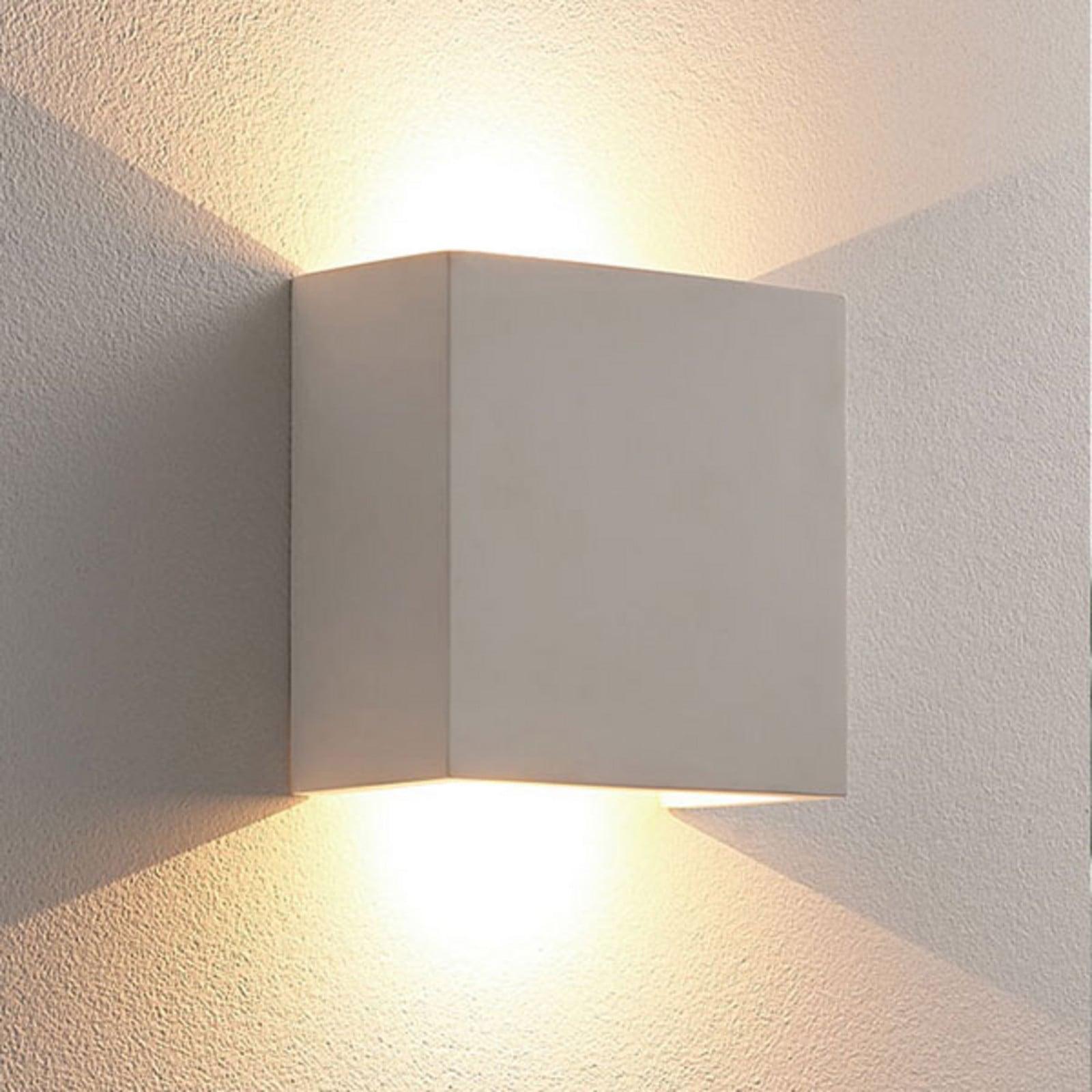 Lindby Anneke Vegglampe White Lindby - Stue - Moderne - Gips / Leire - Kantet