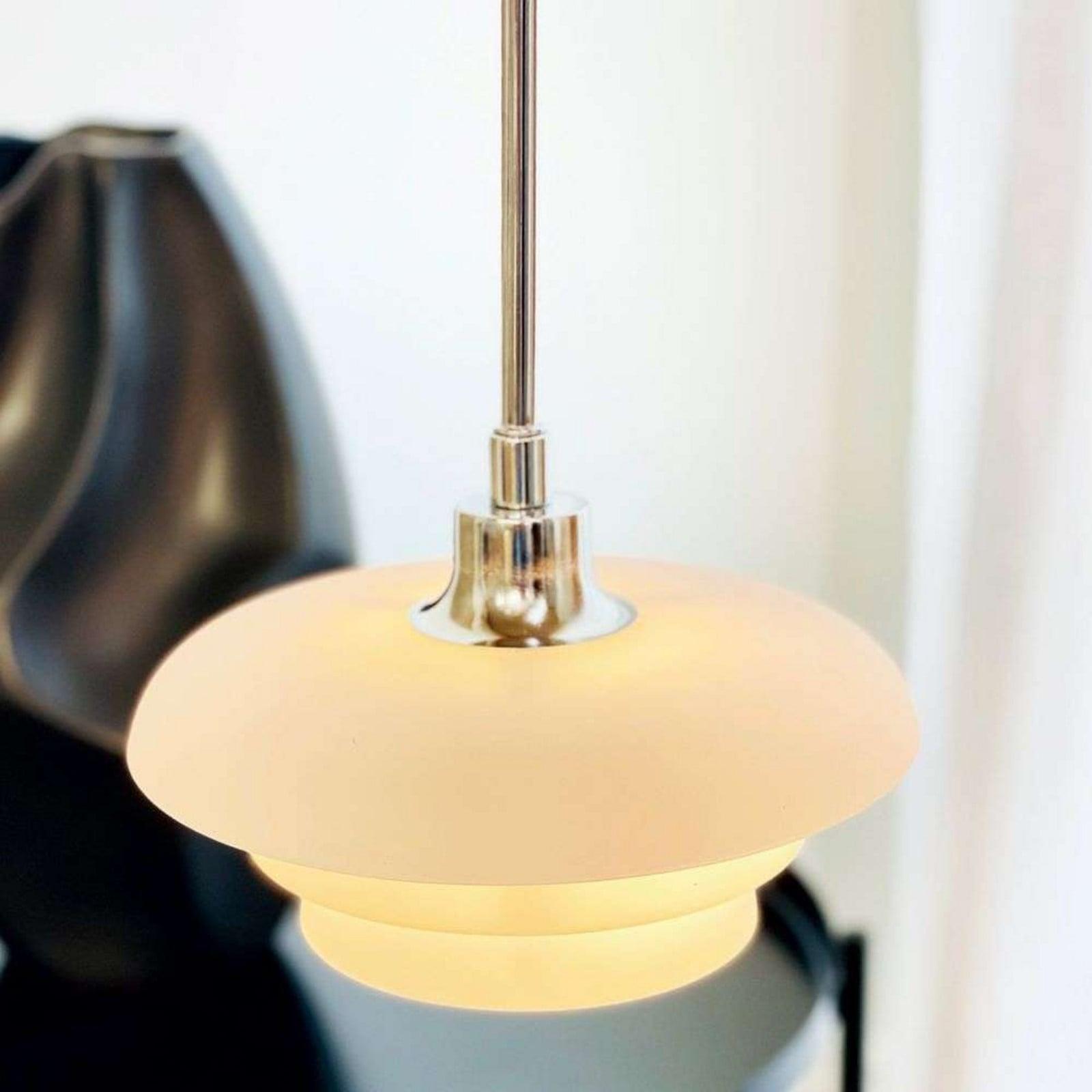 Dyberg Larsen Ava pendellampe, Ø 20 cm, hvit, opalglass Dyberg Larsen - Stue - Moderne - Med en lyskilde