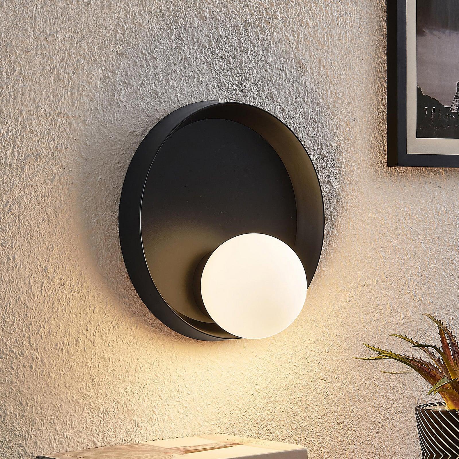 Lucande Andelina Vegglampe Black/Opal Lucande - Stue - Design - Metall - Rund