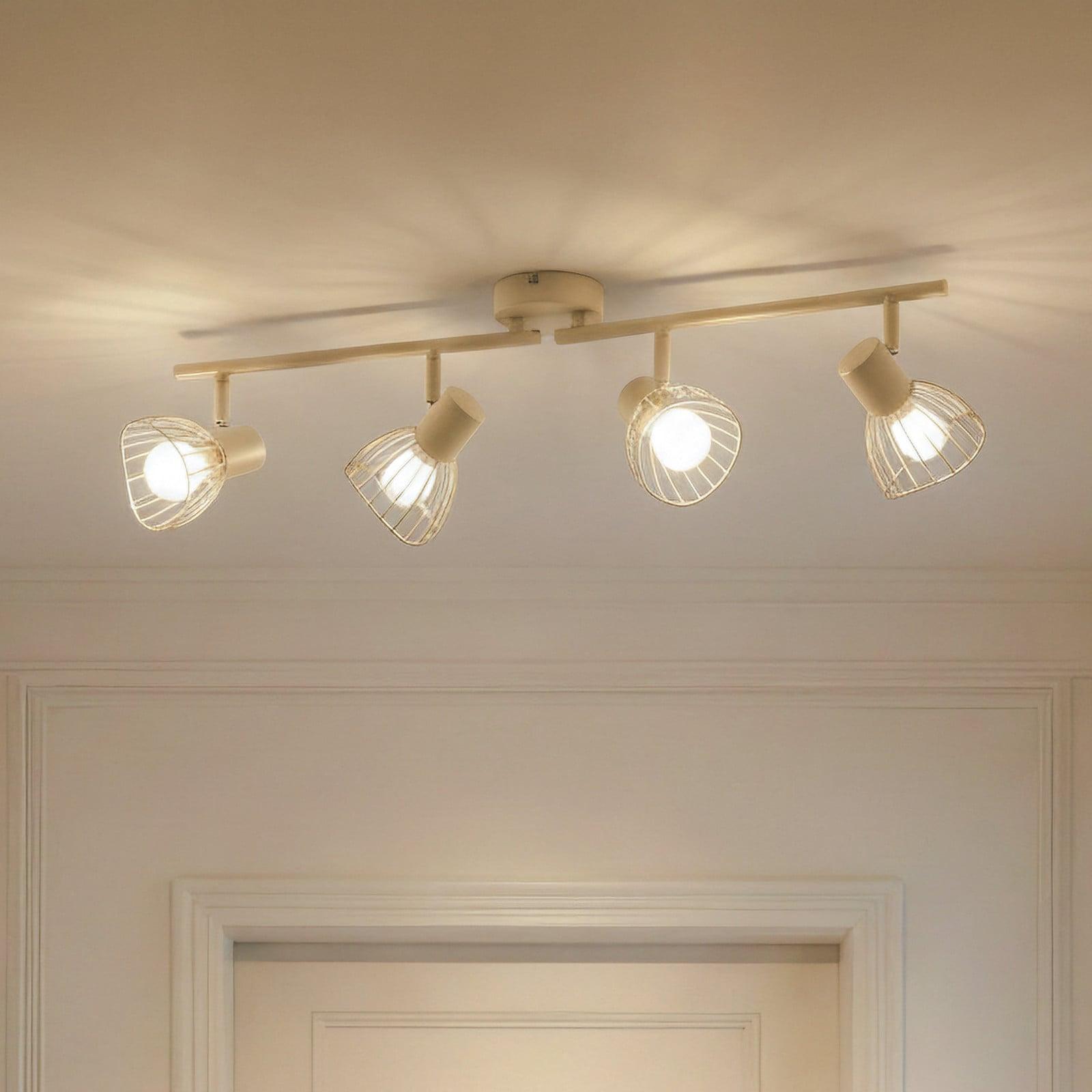 Lindby Piena 4 Taklampe Beige Lindby - Spisestue - Moderne - Metall - Med flere lyskilder