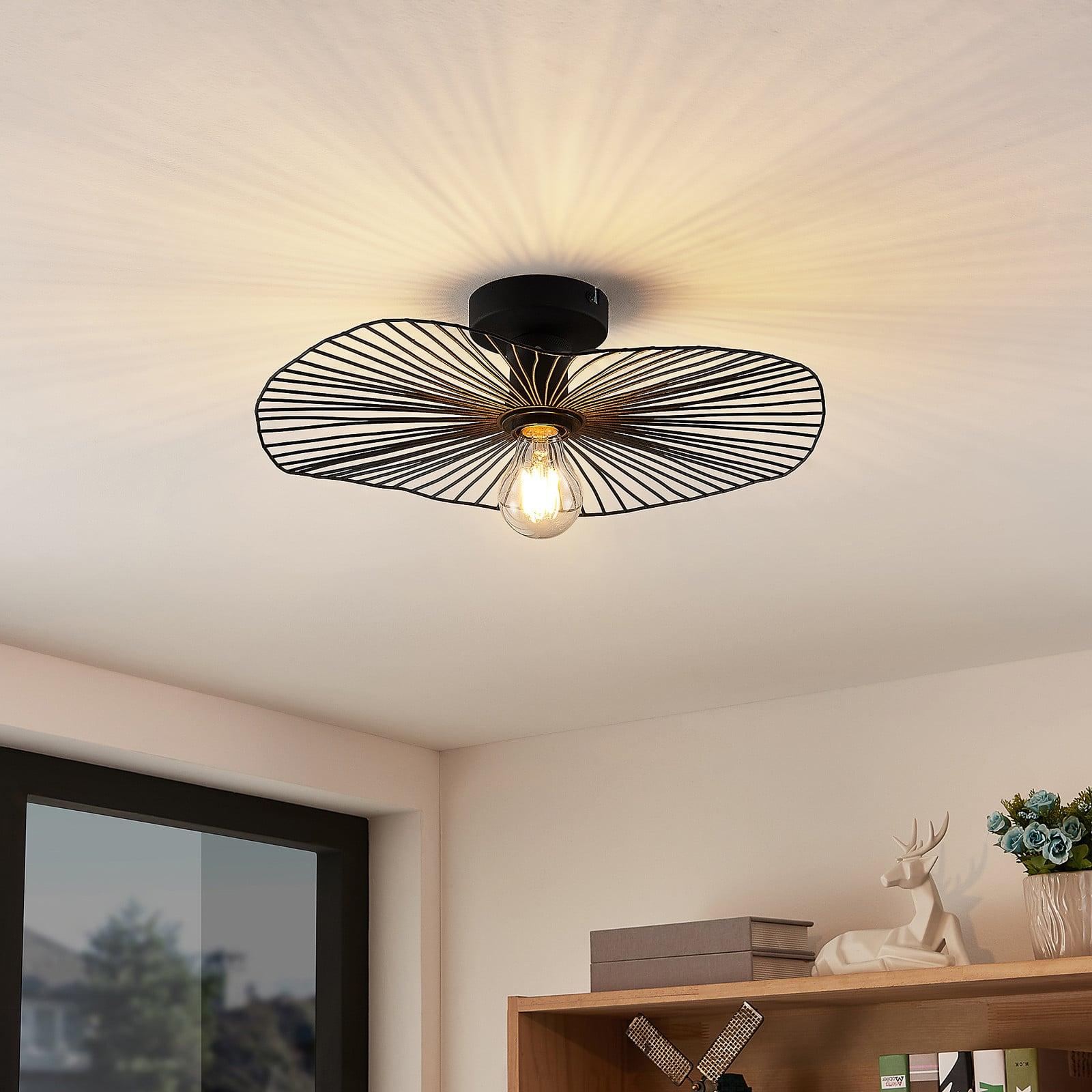 Lindby Ruota Taklampe Matt Black Lindby - Stue - Moderne - Metall - Med avstand