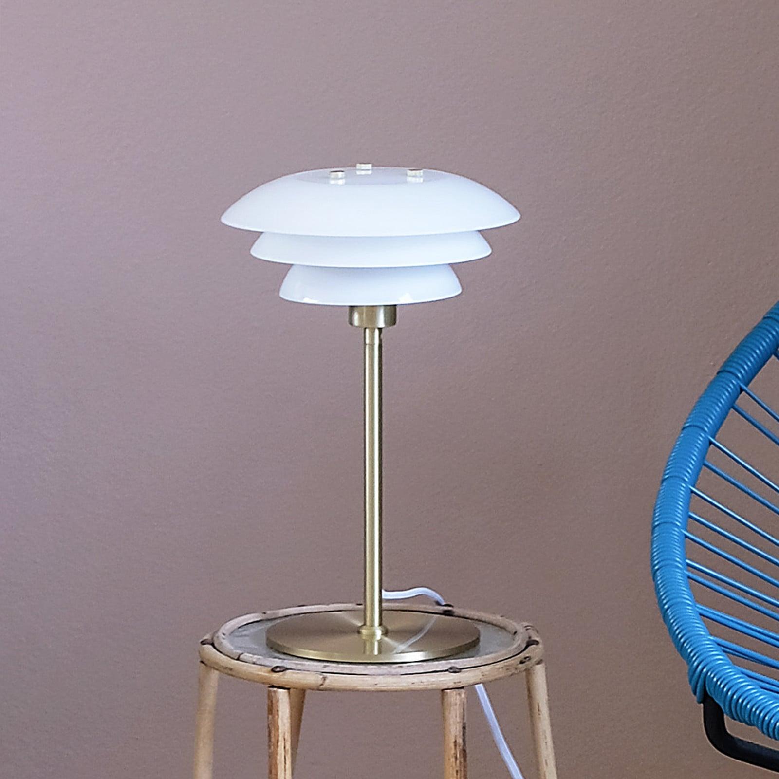 Dyberg Larsen DL20 Bordlampe Opal/Brass Dyberg Larsen - Stue - Skandinavisk - Metall - Med skjerm