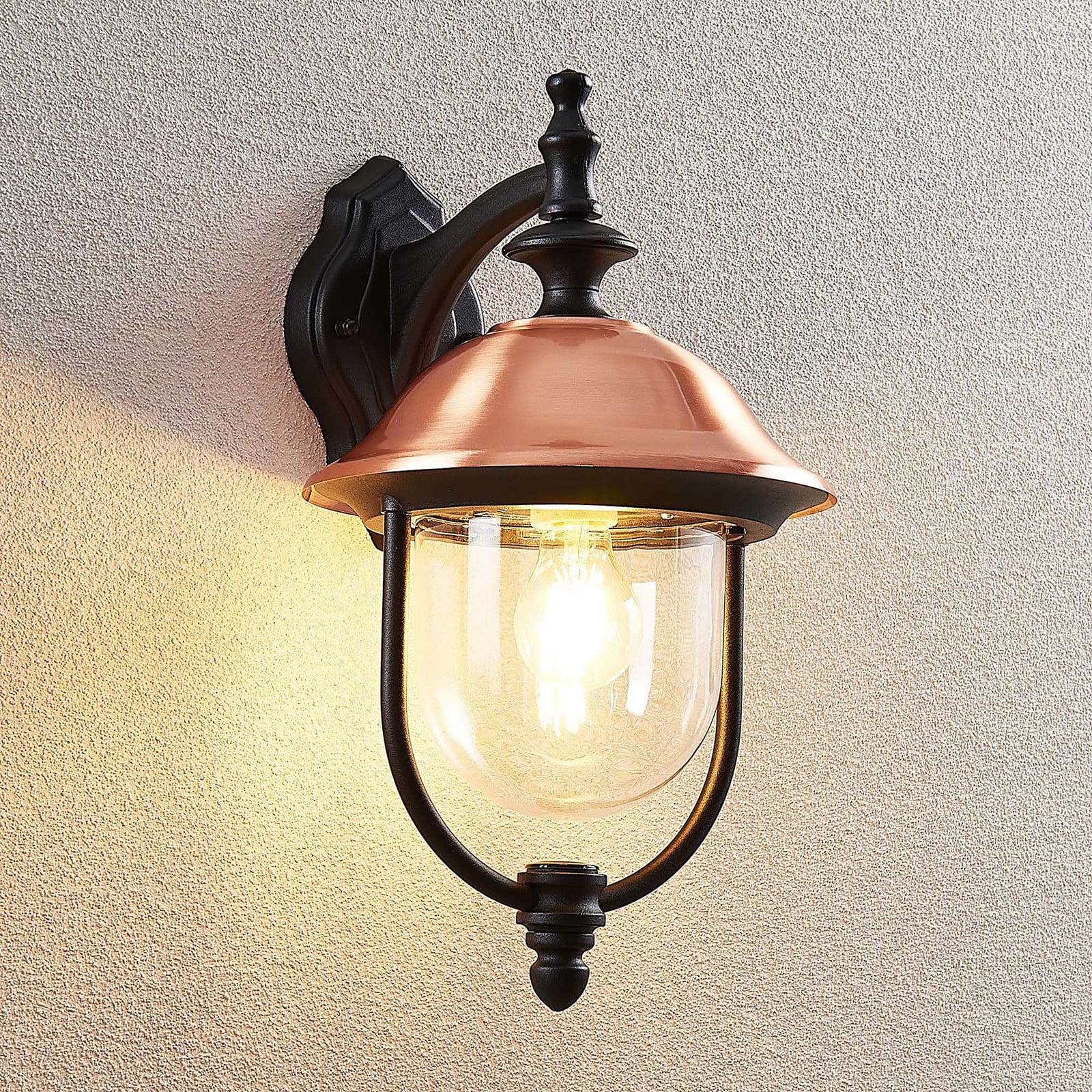 Lindby Lindby utendørs vegglampe Clint, hengende, saltvannsresistent, E27 - Balkong - Vintage - Aluminium - Med en lyskilde