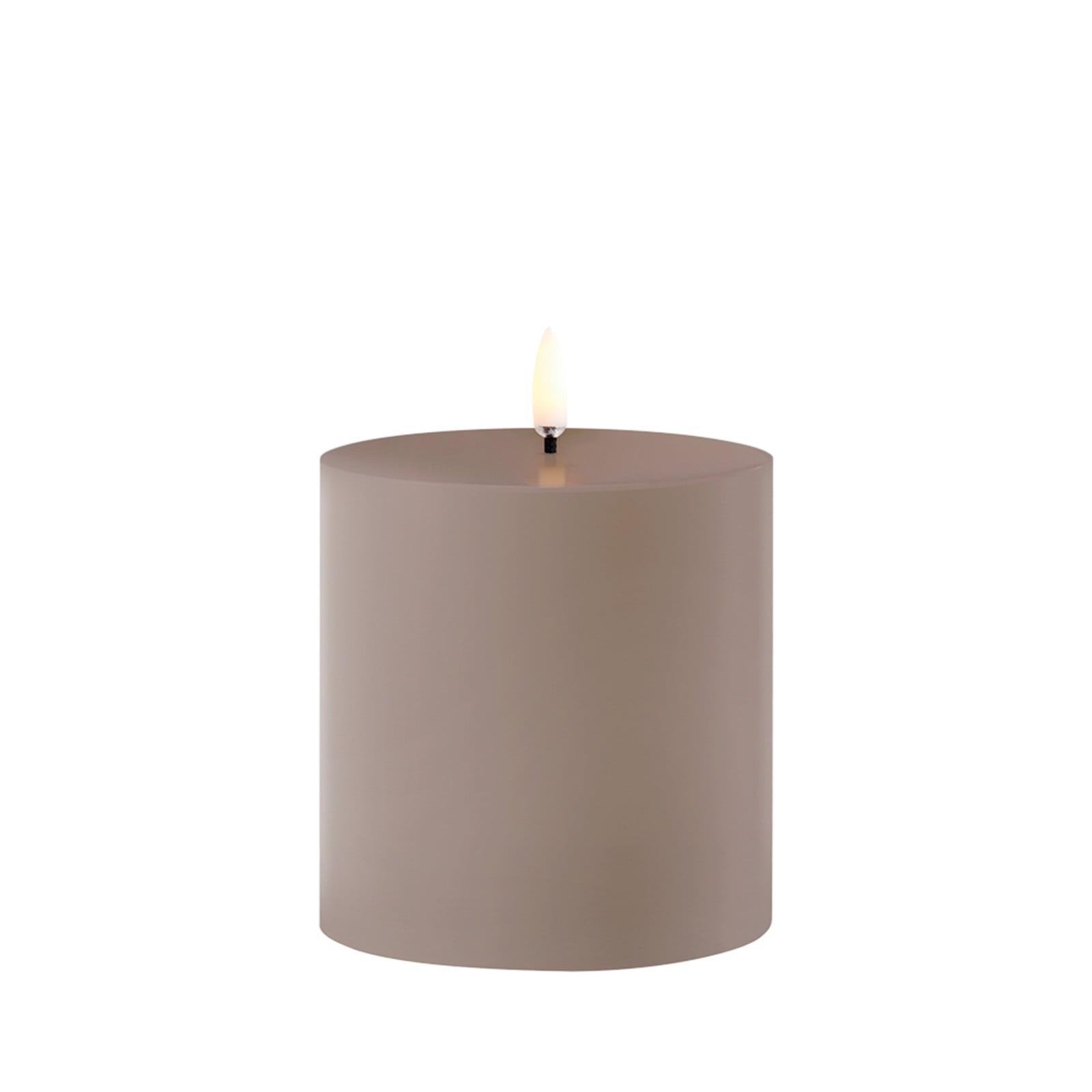 Uyuni Lighting LED-utendørs stumpestearinlys, 10 cm, sandstein Uyuni Lighting - Terrasse - Plast