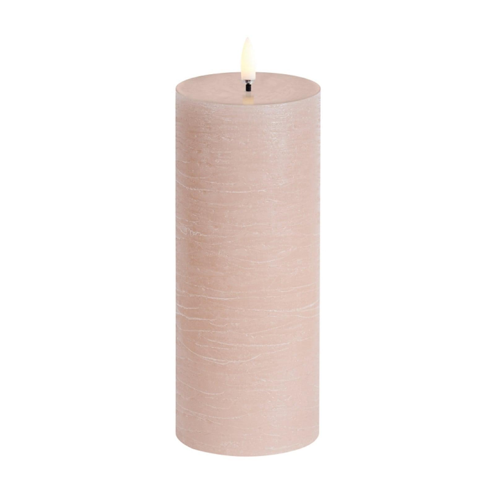 Uyuni Lighting PILLAR LED-stearinlys, beige, høyde 20 cm, voks Uyuni Lighting - Stue - Annet - Med en lyskilde