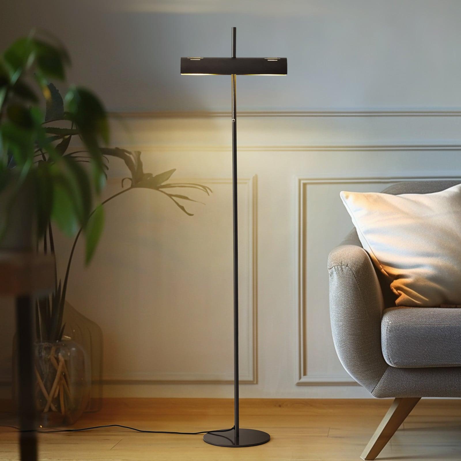 Lucande Nysira Gulvlampe Svart Lucande - Stue - Moderne - Metall - Med flere lyskilder