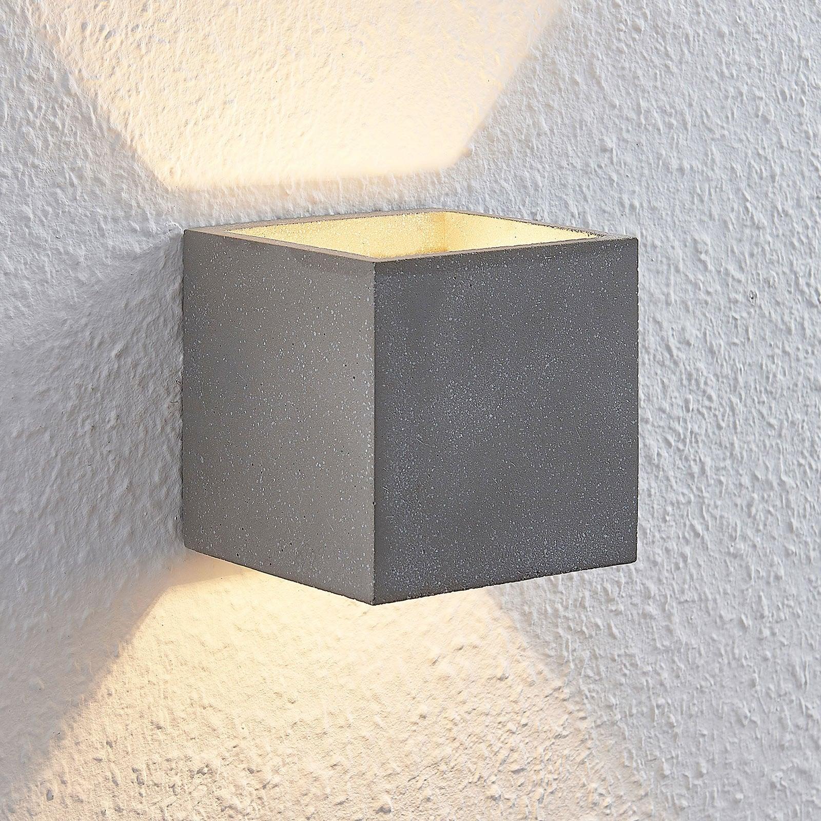 Lindby Nellie LED Vegglampe L11,5 Concrete Lindby - Stue - Moderne - Betong - Kantet