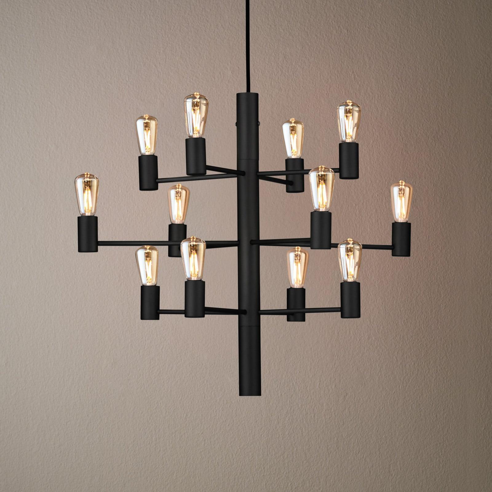 Herstal Manola 12 Lysekrone Svart Dimmbar LED Herstal - Spisestue - Metall