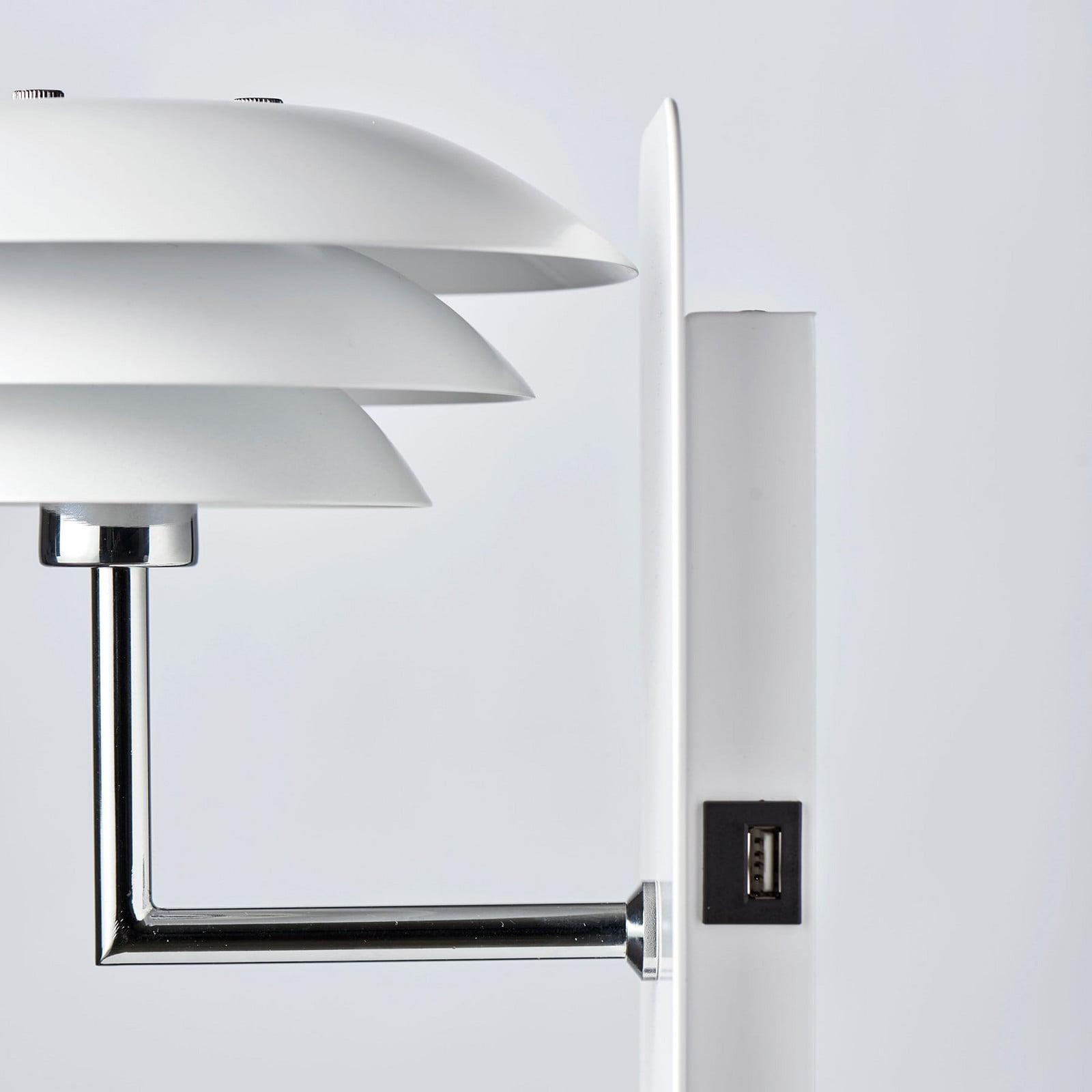 Dyberg Larsen DL20 USB Hylle inkl. Lampe Hvit DL20 USB Shelf Dyberg Larsen - Soverom - Skandinavisk - Metall