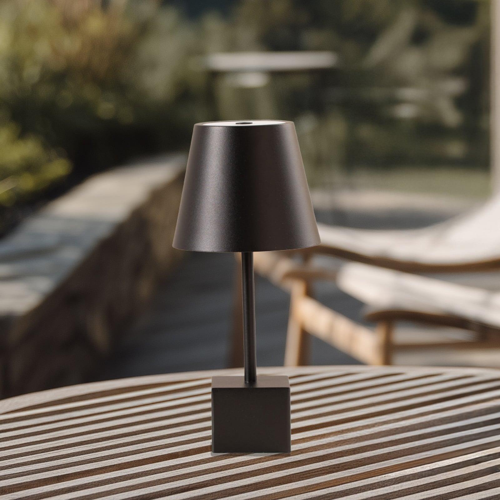 Lindby Janea Cube Portable Bordlampe Dim. IP54 Svart Lindby - Terrasse - Moderne - Metall - Med en lyskilde