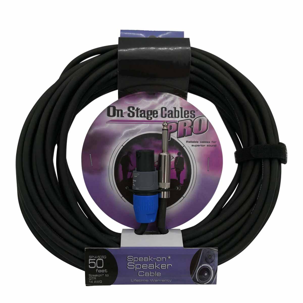 On-Stage On-Stage SP14-50SQ speakon-til-jack-kabel 15 meter