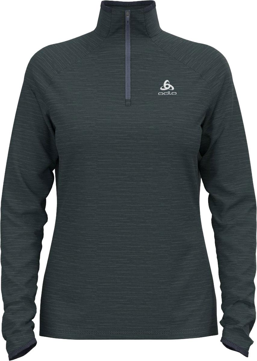Odlo Odlo Mid Layer 1/2 Zip Run Easy Warm W-Mørkegrå-XS Dame Mørkegrå XS | Mellomlagsgenser