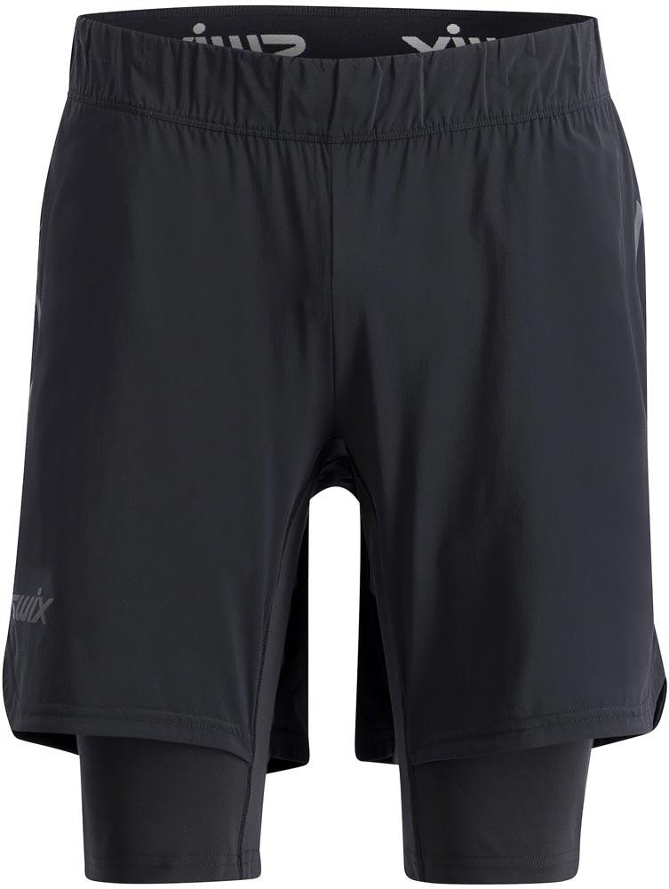 Swix Swix Pace Hybrid Shorts M Herre Svart S | Løpeshorts