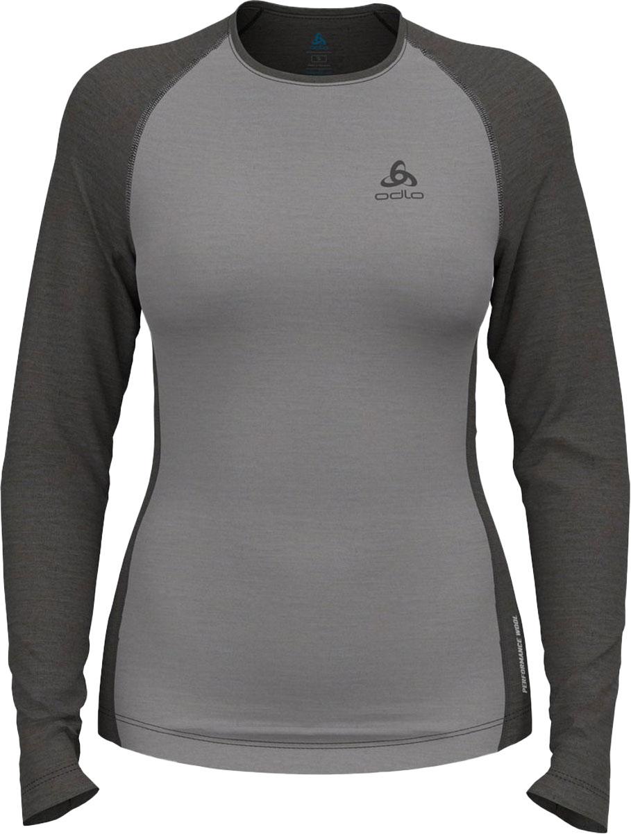 Odlo Odlo L/S Natural Performance Wool W-Mørkegrå-XS Dame Mørkegrå XS | Undertøy Overdel