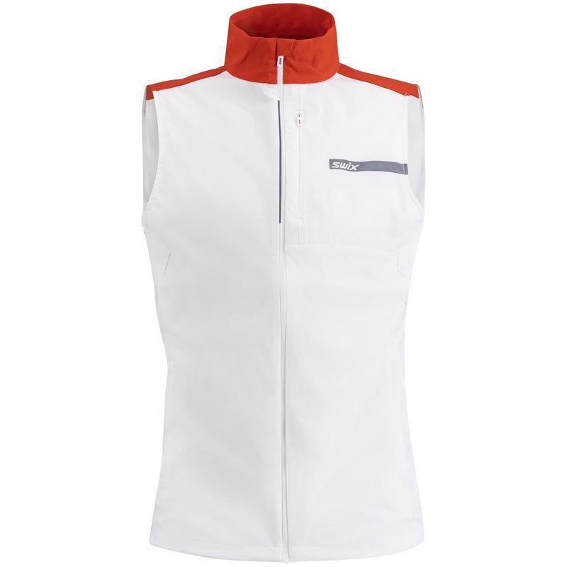 Swix Swix Roadline Wind Vest M Herre Hvit XXL | Løpevest