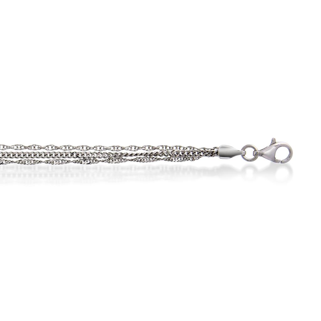 Pan Jewelry Pan Jewelry, Gradert 3 radet kjede i 925 sølv, 60 cm