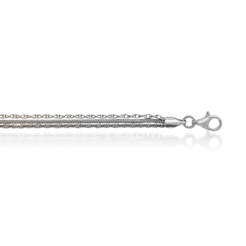 Pan Jewelry Pan Jewelry, Gradert 3 radet kjede i 925 sølv, 63 cm