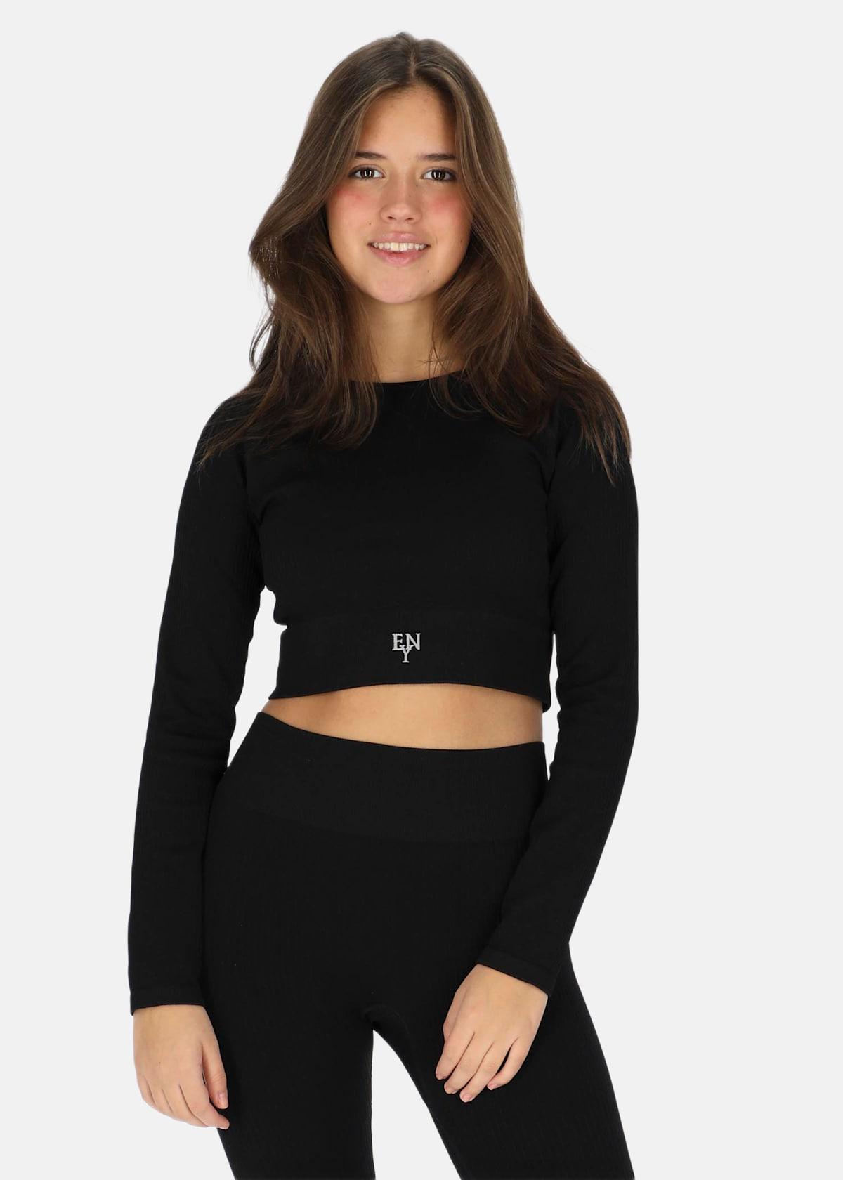 Ellen New York Rib Seamless Cropped Top