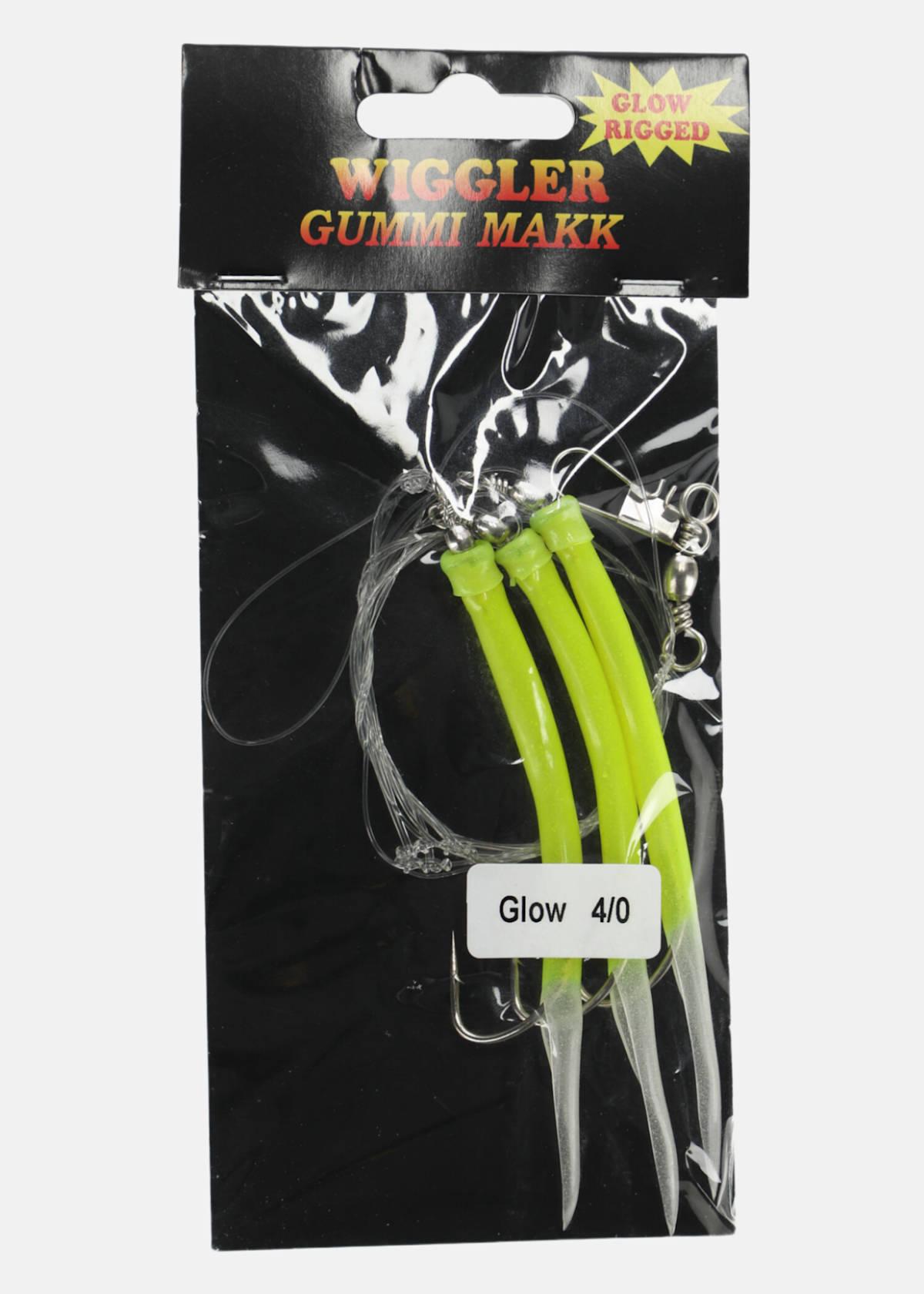 Wiggler Gummi Makk Gul/Lys Rigged #4/0