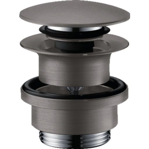 Hansgrohe Hansgrohe bunnventil, push-open, børstet sort krom