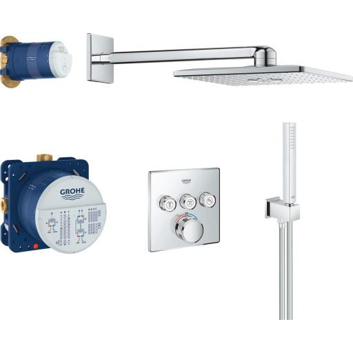 Grohe Grohe Grohtherm SmartControl dusjpakke, med hodedusj og hånddusj, krom