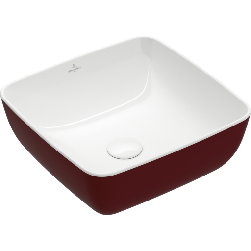 Villeroy & Boch Villeroy & Boch Artis toppmontert servant, 41x41 cm, rød