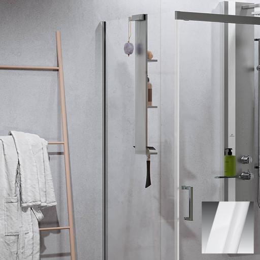 Novellini Novellini Zephyros 2.0 FH fastvegg, 73-76 cm, klart glass, hvit matt profil