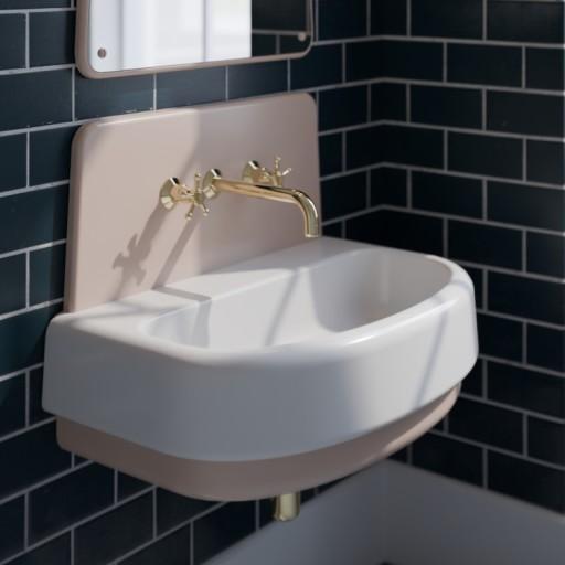 Copenhagen Bath Copenhagen Bath Heritage servant, 70x43,5 cm, rosa/hvit matt