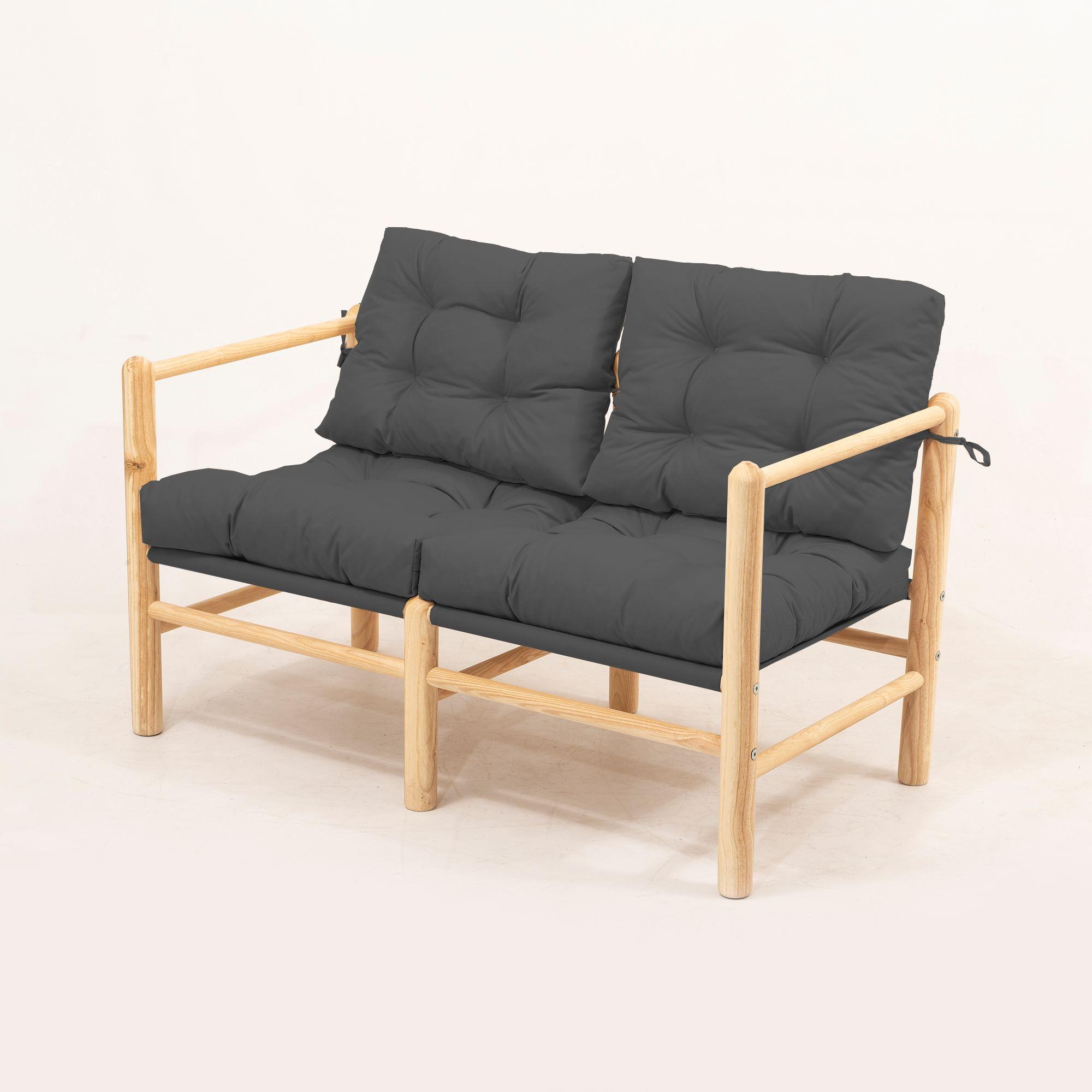 NORDVÄRK MYG04 - Antrasitt Garden 2-seters sofa, antrasitt