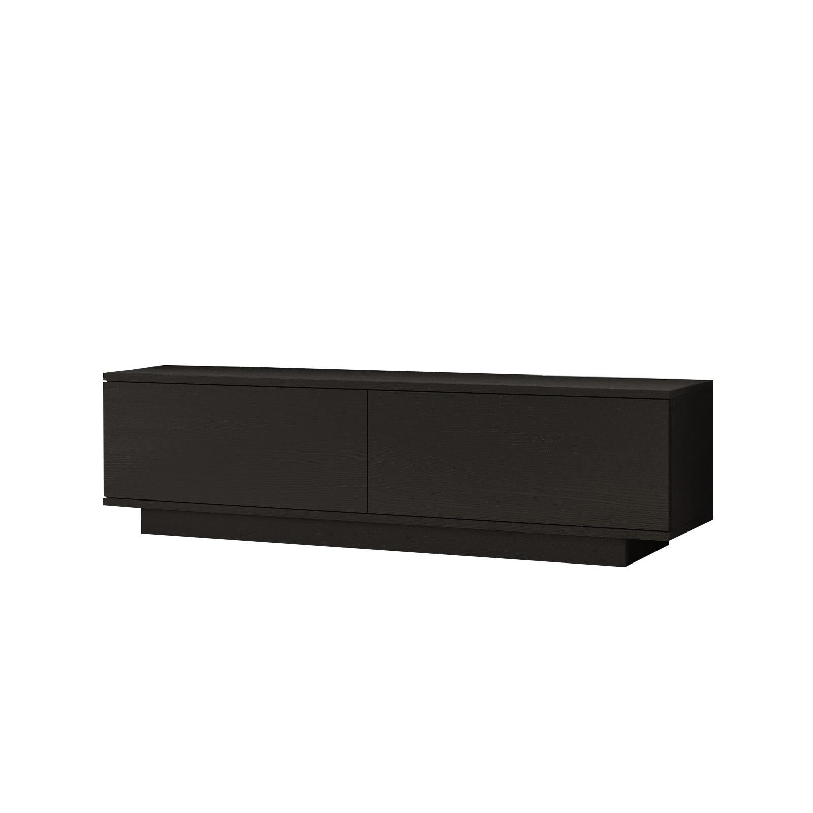NORDVÄRK FN1 TV-bord, m. 2 dører - sort melamin (140x35,5)
