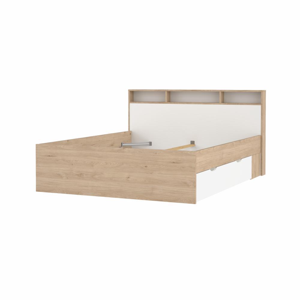 Tvilum TVILUM Ikast Seng med 2 skuffer 160x200, Jackson Hickory / Hvit, 169,8 x 216 x 96,8 cm