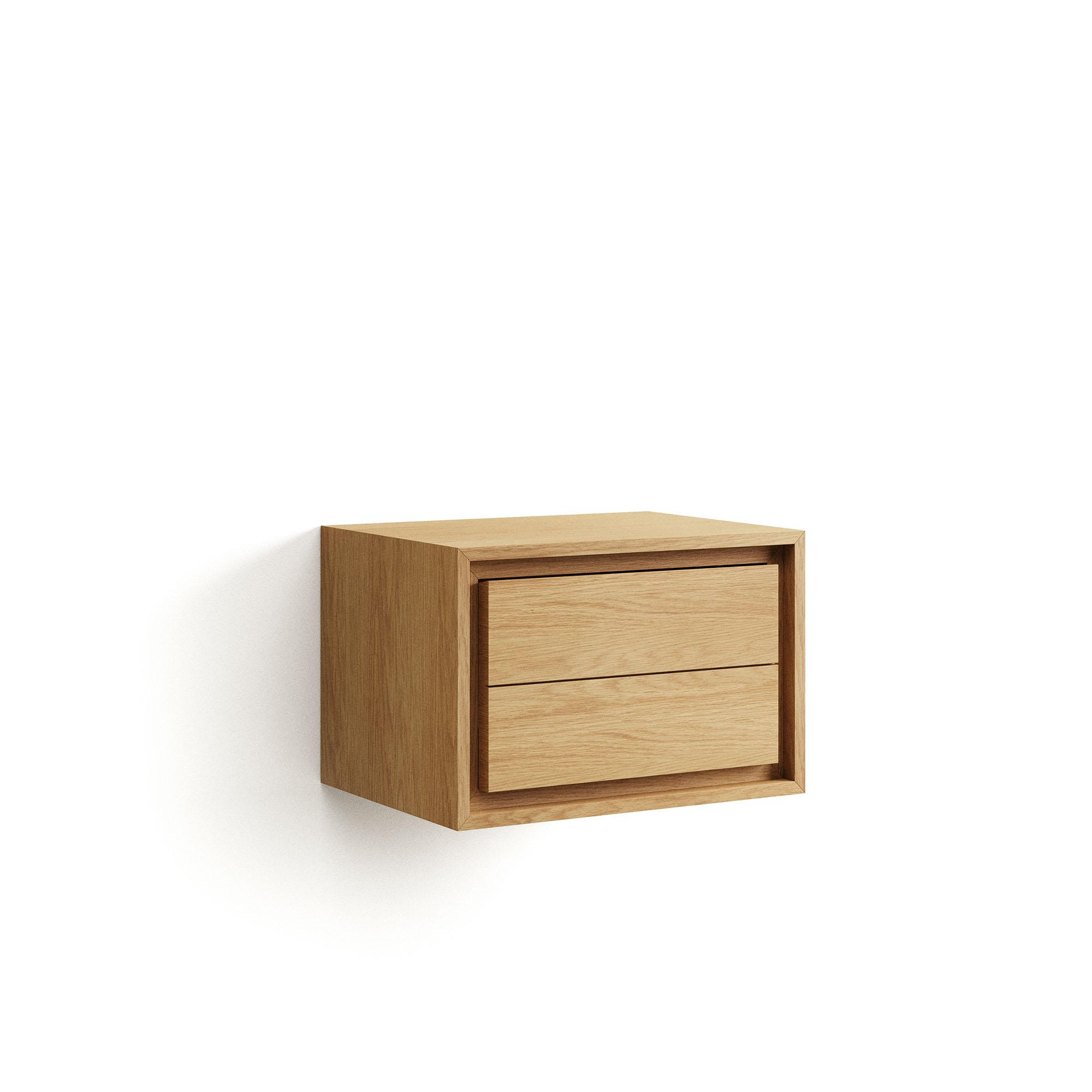 Kave Home KAVE HOME Kenta veggmontert baderomsskap - naturlig teak (60x45)