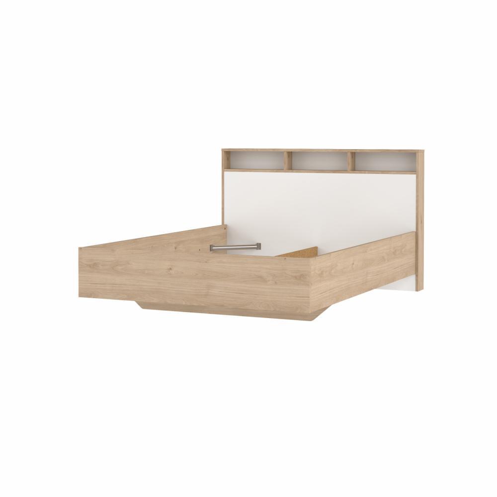 Tvilum TWILUM Ikast Seng 140x190, Jackson Hickory / Hvit, 149,8 x 206 x 96,8 cm